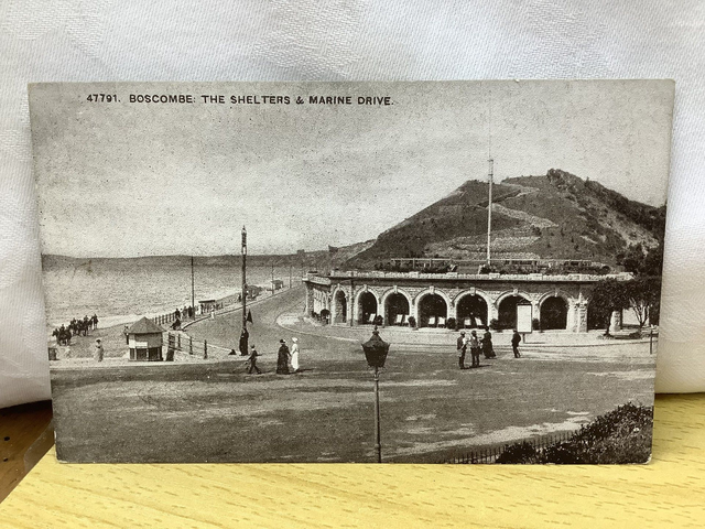 Boscombe, The Shelters & Marine Drive, vintage Sepiatone Photochrom Co. Ltd postcard. Our Ref No. R679 £2.50
