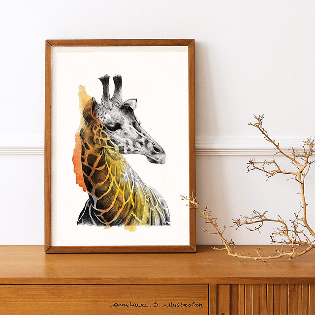 Affiche Girafe