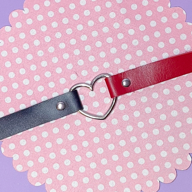Heart Choker Schwarz-Rot