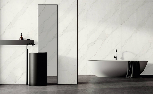 Wandpaneele wasserfest Calacatta Olympus 123x280 Creme