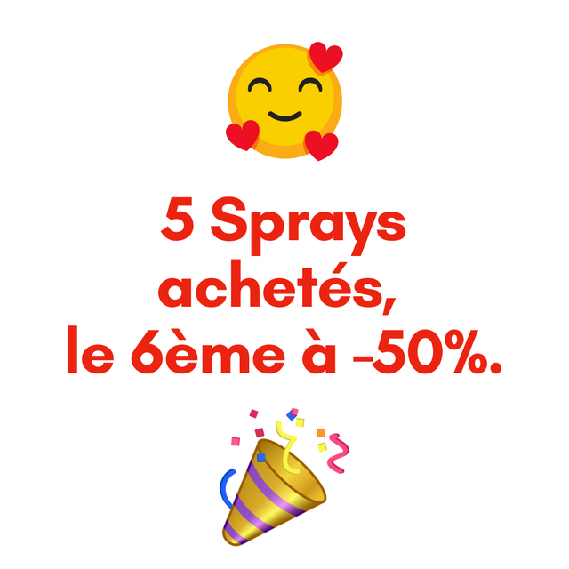 5 SPRAYS + 1 SPRAY à -50%