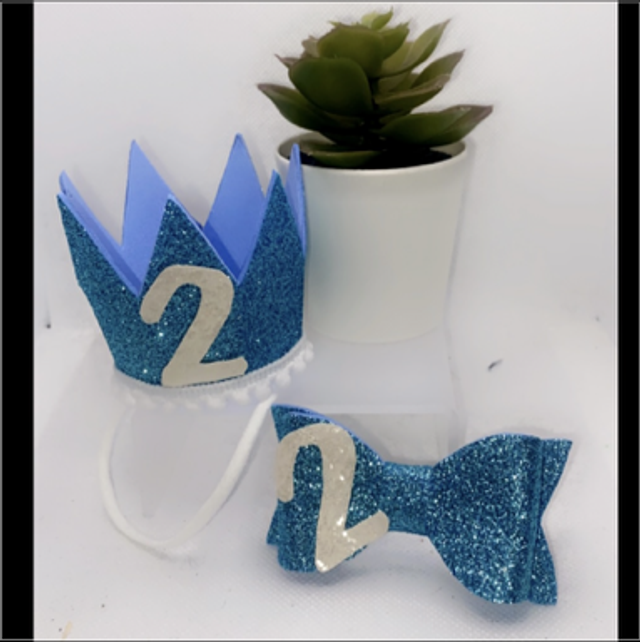 Tiny breed bow and crown set 