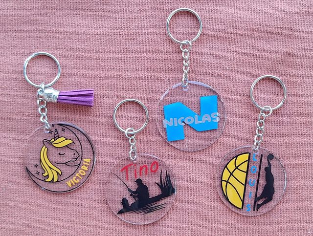 Porte-clés personnalisés ronds