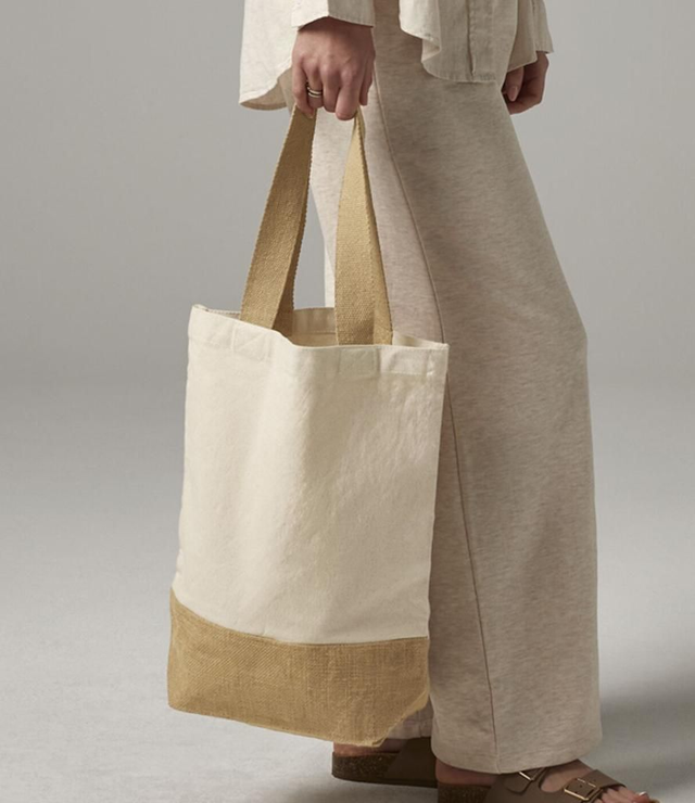 Jute Base Canvas Shopper