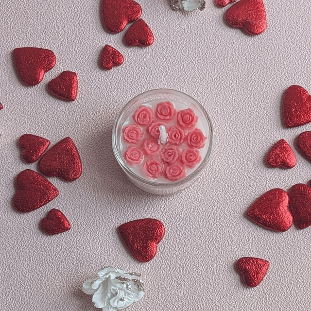 🕯️ Bougie chauffe-plat rose 16g – Linge Frais