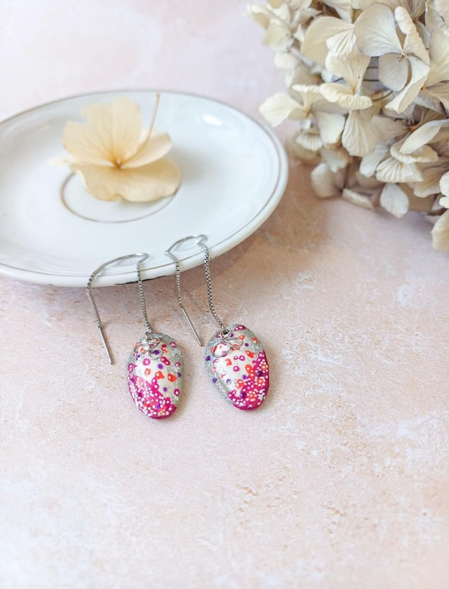 " Pépita " - boucles d'oreilles graines de courges Silver Edge