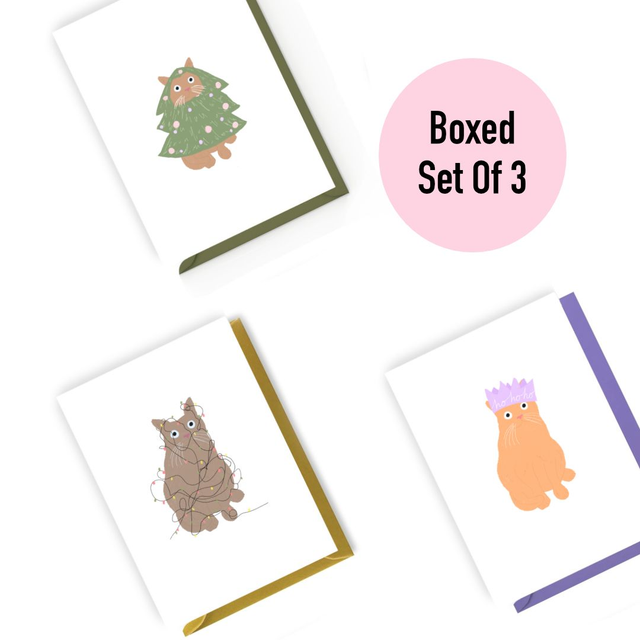 Christmas Cats (Set of 3) 