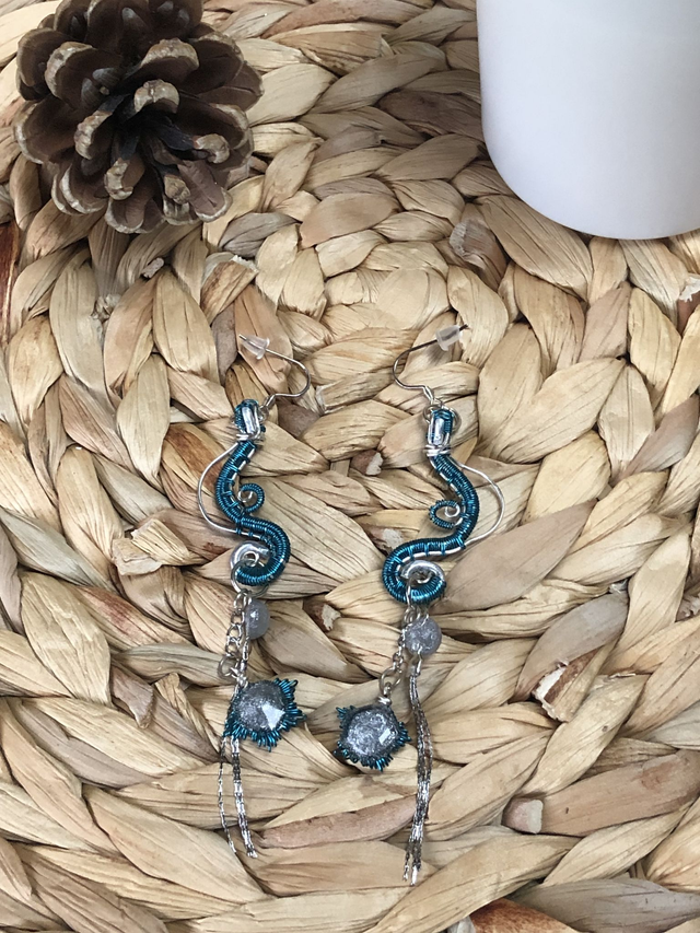 Boucles d'oreilles Loana - design spirale fait main