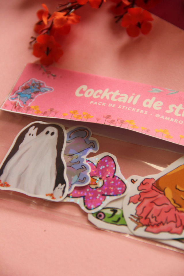 Pack de stickers Cocktails , mélanges 