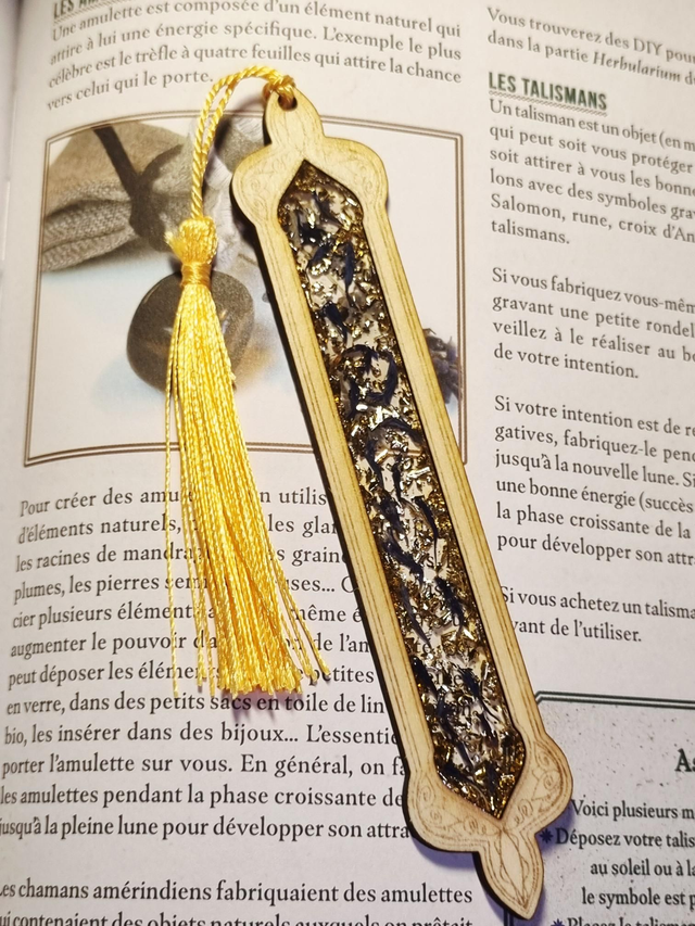 Marque-Grimoire #8 Bleuet et Or