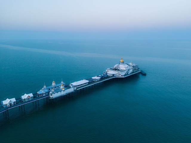 Eastbourne Pier Blue Hour - Eastbourne | Prints &amp; Mounts | Aerial Photography