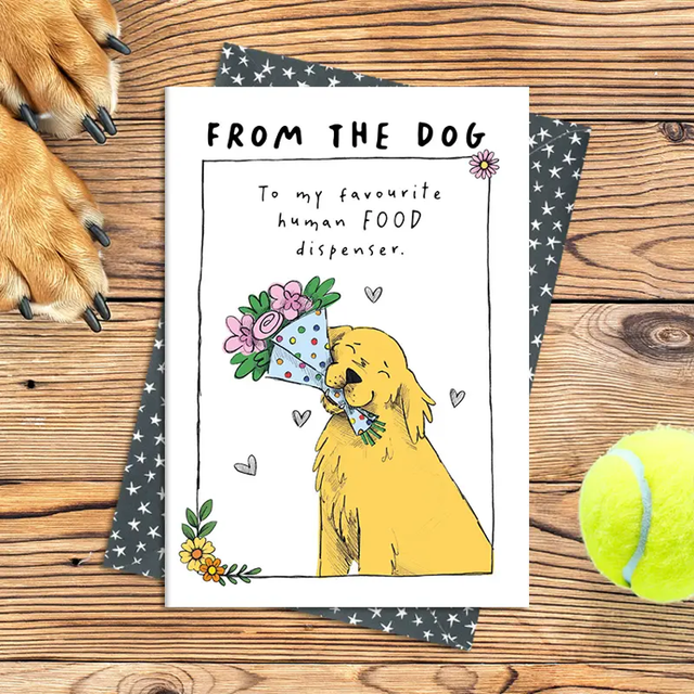 From the Dog - Food Dispenser - Greetings Card
