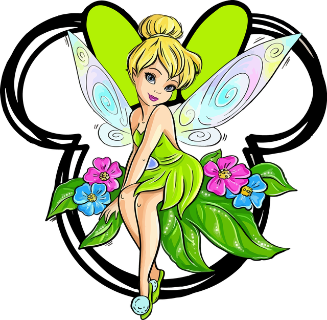 Tinkerbell Mickey Ears DTF