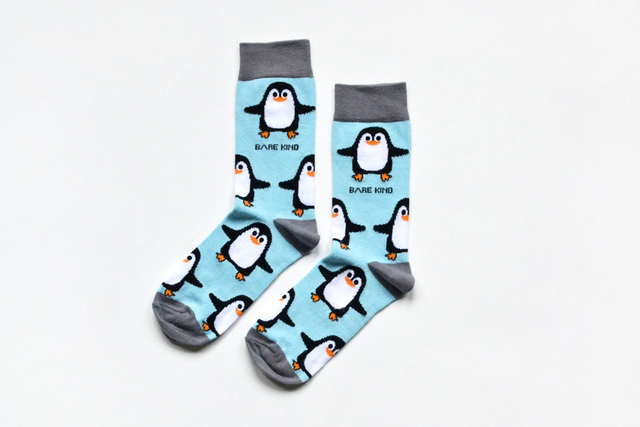 'Save the Penguins' Bamboo Socks, Bare Kind - adult