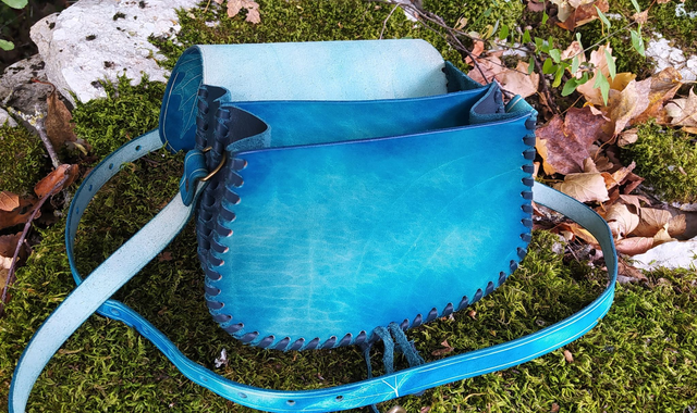 Sac- taille S- Feuille d'érable turquoise