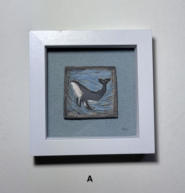 Framed Humpback Whale Tile