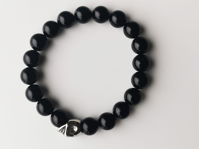 Bracelet Homme ONYX brillant 10mm
