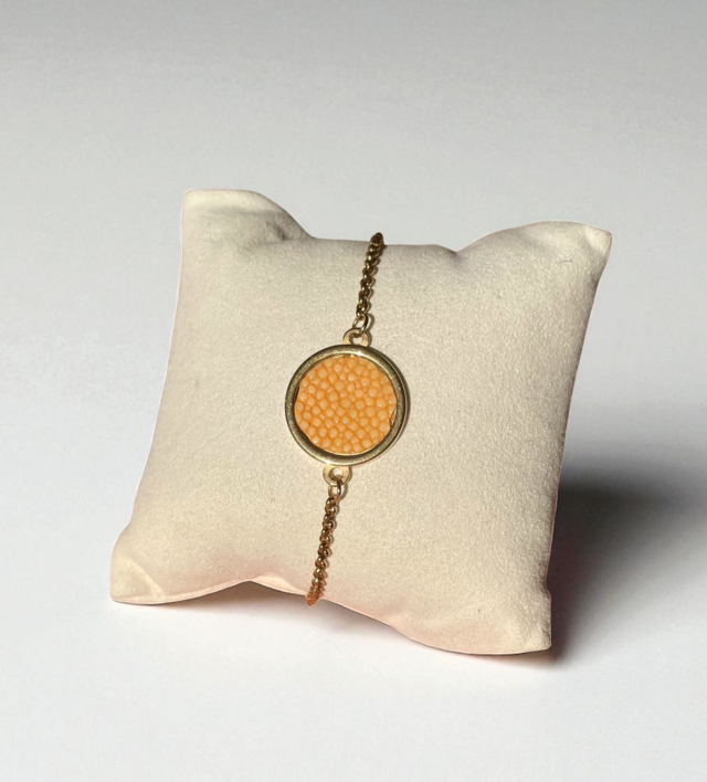 Bracelet à chaîne fine Orange