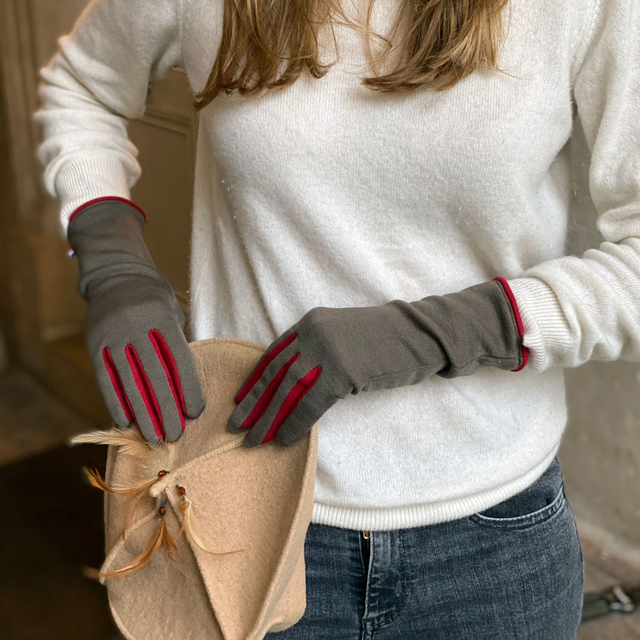 LE TISSIER Taupe / Rouge