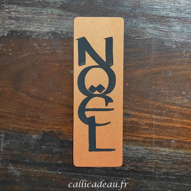 Marque-page Calligraphie Noël | Fait main