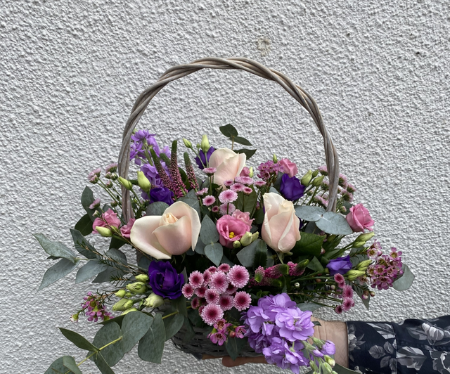 Basket Arrangement- Mixed Colours