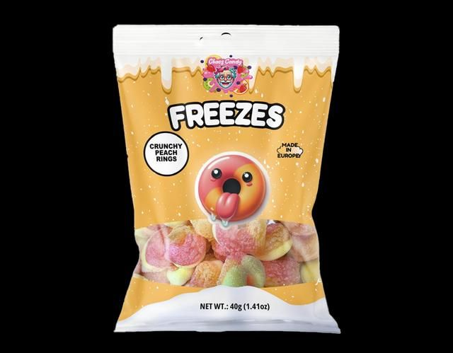Chaos Candy Freezes Crunchy Peach Rings 40g