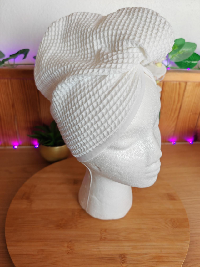 Serviette cheveux blanche 