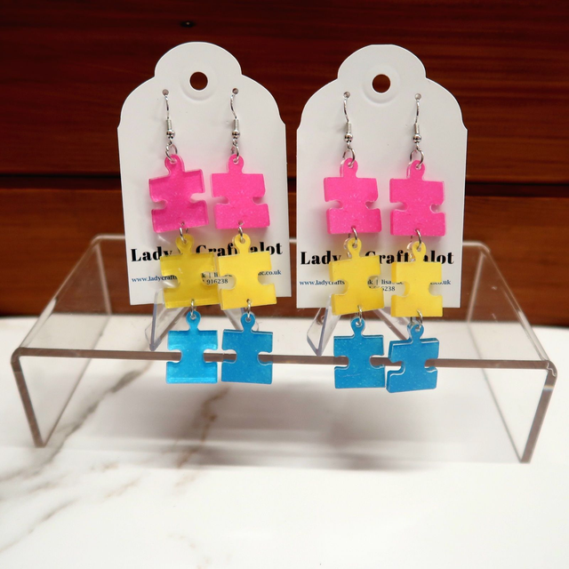 Long Puzzle Earrings