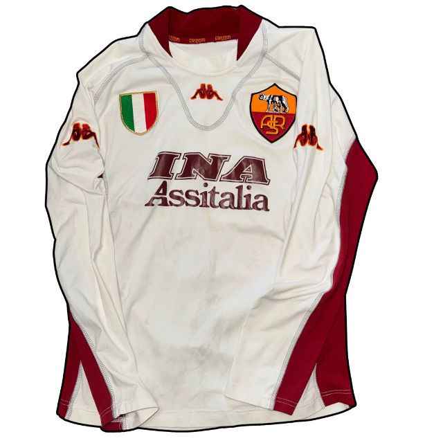 2001/2002 AS Roma Away/GK Long Sleeve Shirt - M