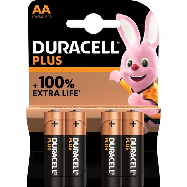 Blister de 4 pilas alcalinas  DURACELL  mod.  LR06  -  AA