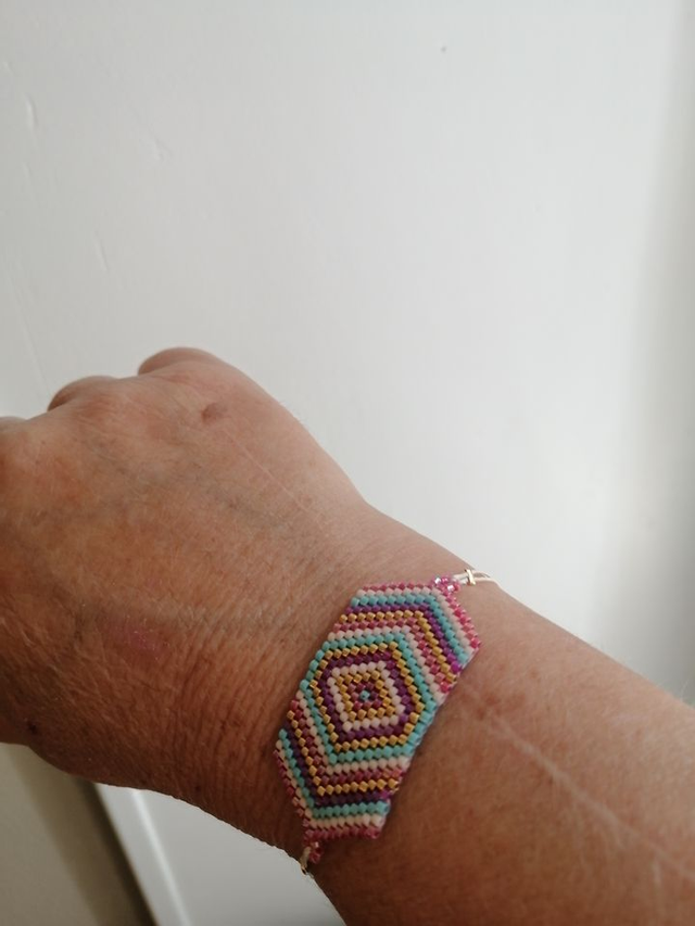 Bracelet réglable en perles Miyuki Delica