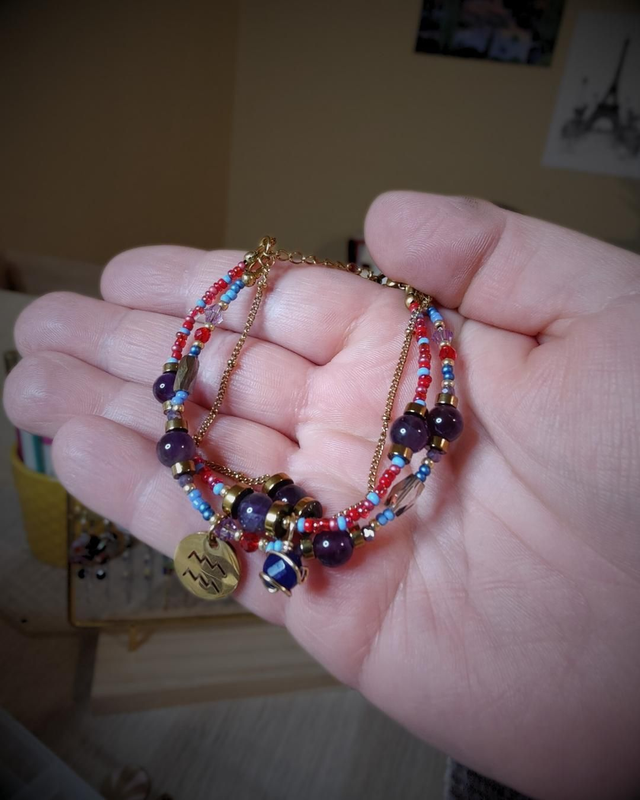 Bracelet Astro Verseau &amp; Améthyste