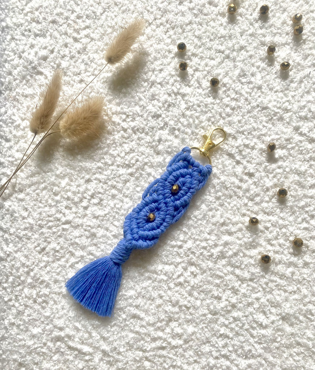 Bijou de sac ou porte-clé collection Syrel – Bleu roi