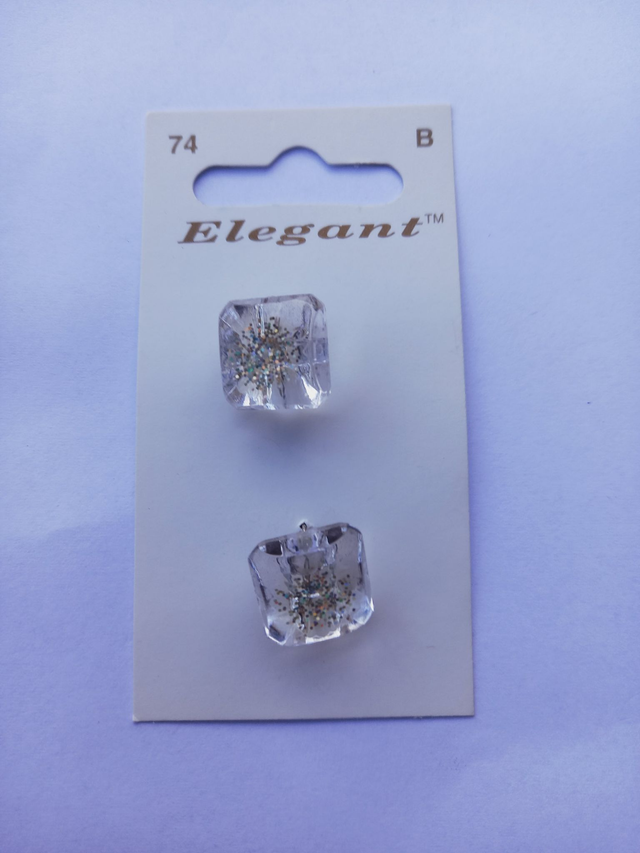 Knoop 074 (Elegant)  Transparant glitter