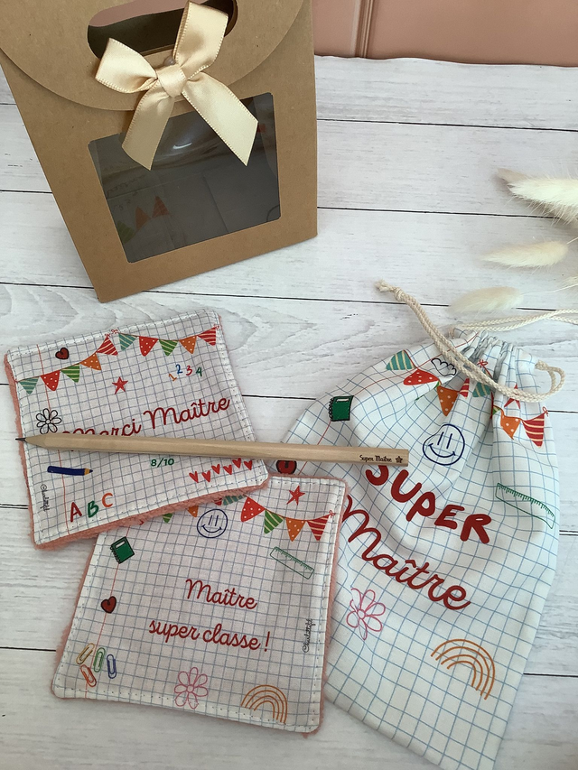 Boîte cadeau  maîtresse, maître ATSEM ou nounou