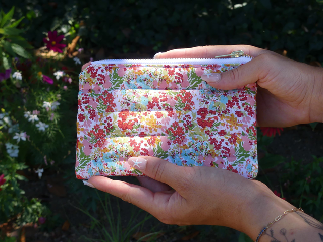 Pochette Amélie multicolore à fleurs