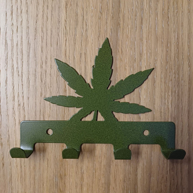 Cannabis Leaf Key Hook