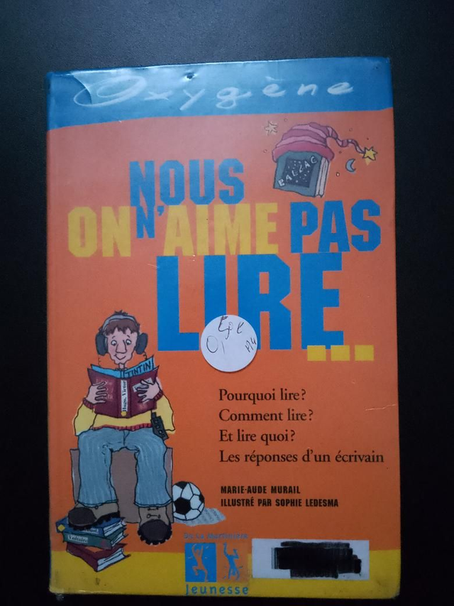 Nous on aime pas lire, collection Oxygène