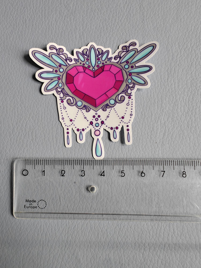 Jewelry heart sticker