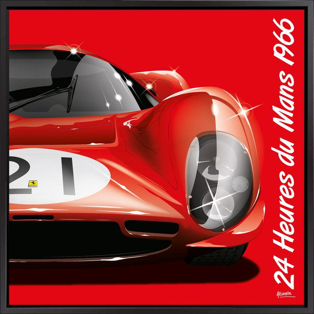 Ferrari 330 P3 Le Mans 1966 - Framed print - by Archimede