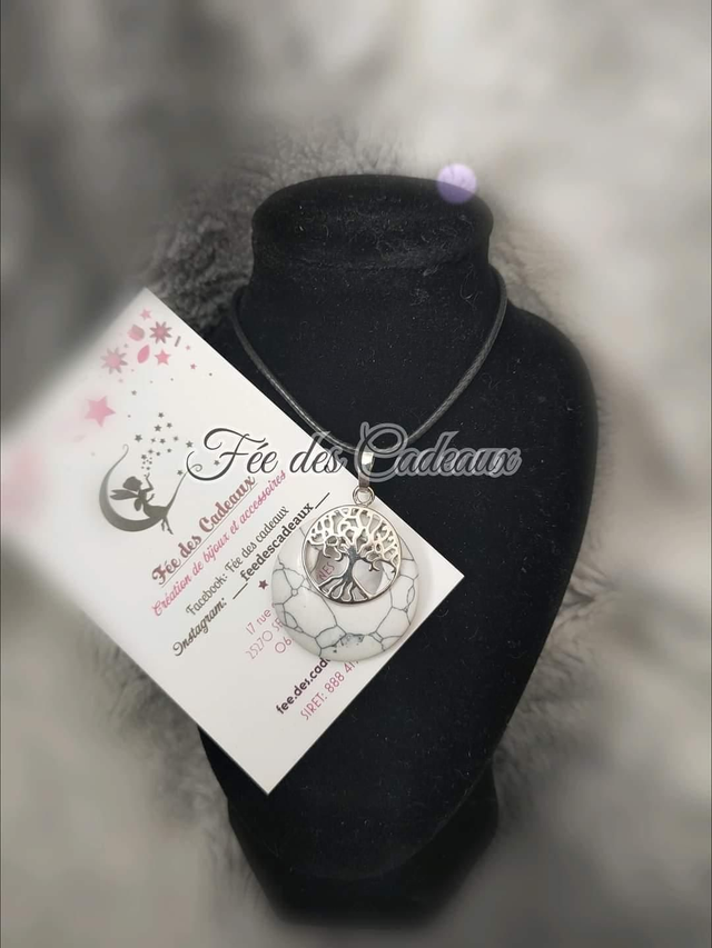 Pendentif Arbre de Vie White Howlite 