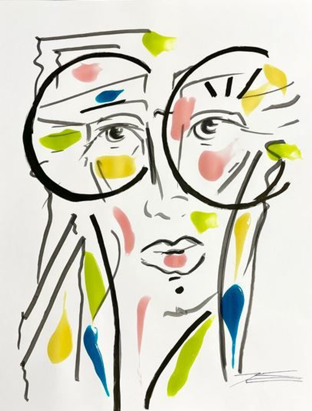 Oeuvre sur papier - La Star - 50x65cm