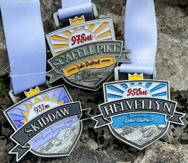 The Lake District Three Peaks Challenge Lake District Hiking Medal Set, You've Earned It