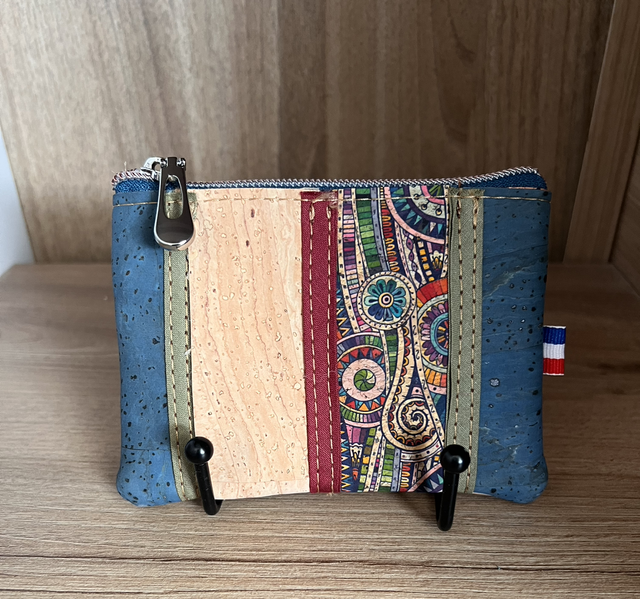 Porte monnaie naturelle bleu « psyché »