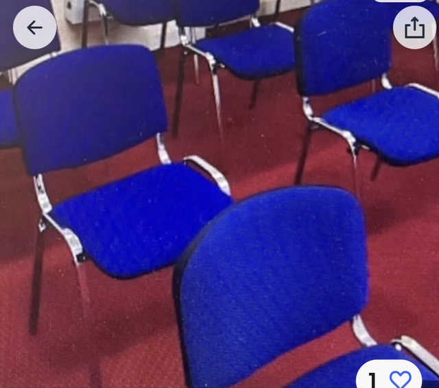 Used Blue Meeting Room Chairs - Sold