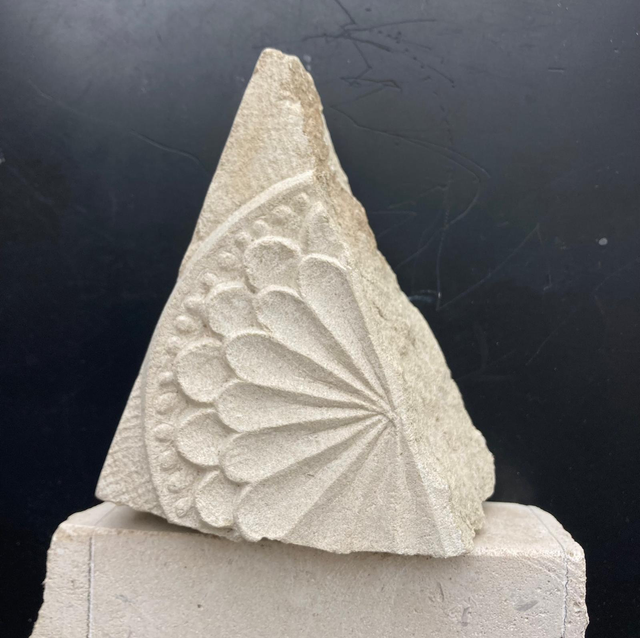 LOL05 Roundel by Lottie O'Leary , 9x13x6cm Portland Stone