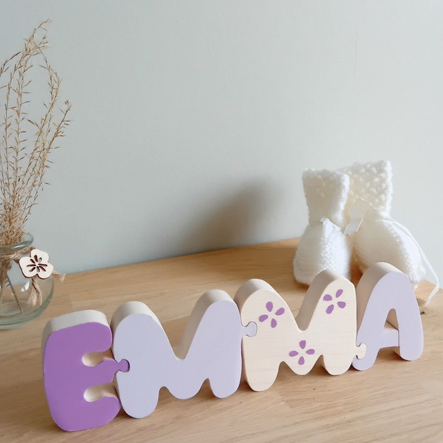 Puzzle prénom en bois – Personnalisé sur commande