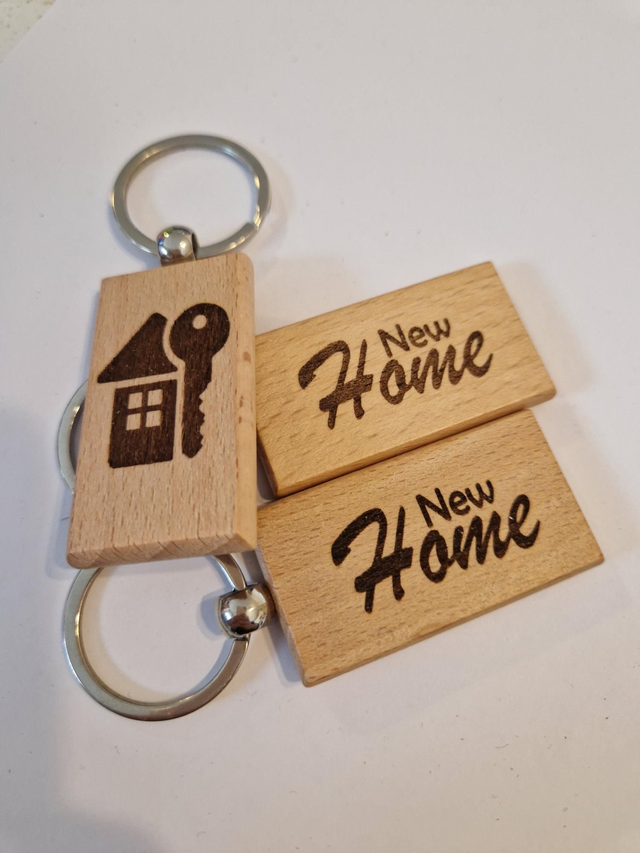 Premium Beech New Home Keyring