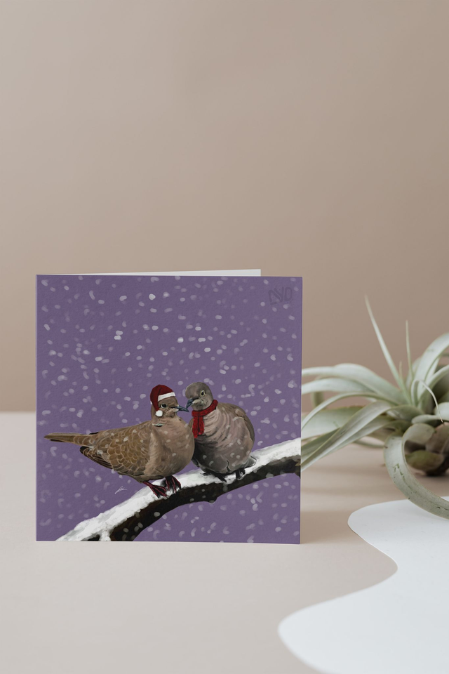 Turtle Doves - Christmas Card