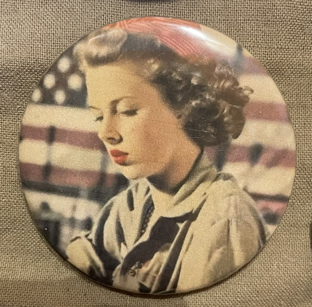 Badge femme drapeau américain 